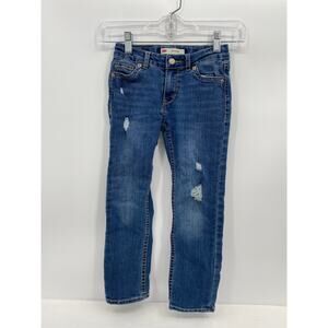 Levi's boyfriend jeans 6 regular dark wash straight leg